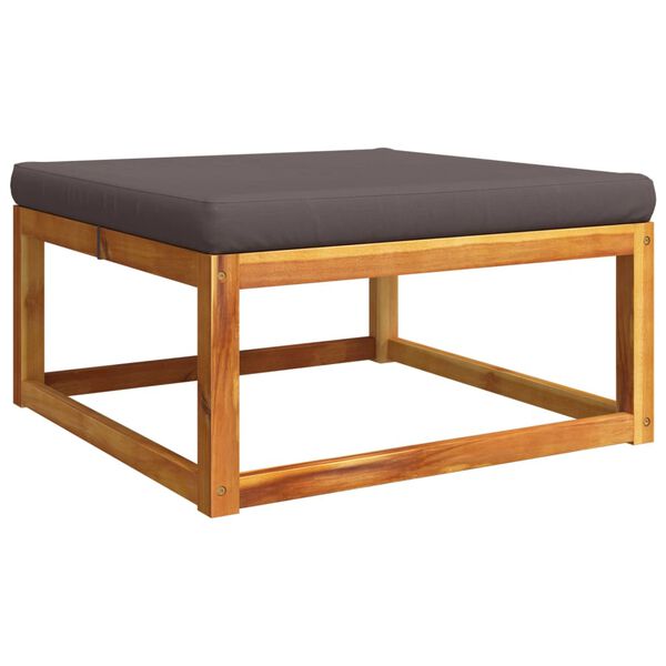 vidaXL 11-delad tr&auml;dg&aring;rdssoffgrupp med kuddar tr&auml; akacia och rep