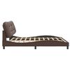 vidaXL Bed Frame without Mattress "Hvar" Brown 200x200 cm Faux Leather