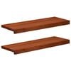 vidaXL F&ouml;nsterbr&auml;dor 2 st Brun 80x 25 x 2 cm Massivt boktr&auml;
