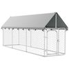 vidaXL Hundg&aring;rd med tak f&ouml;r utomhusbruk 400x100x150 cm
