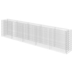 vidaXL Planteringsgabion upph&ouml;jd galvaniserat st&aring;l 450x50x100 cm