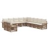vidaXL Tr&auml;dg&aring;rdsoffset 11 pcs Beige konstrotting