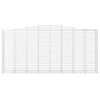 vidaXL Gabion b&aring;gformad 400x50x180/200 cm galvaniserat j&auml;rn
