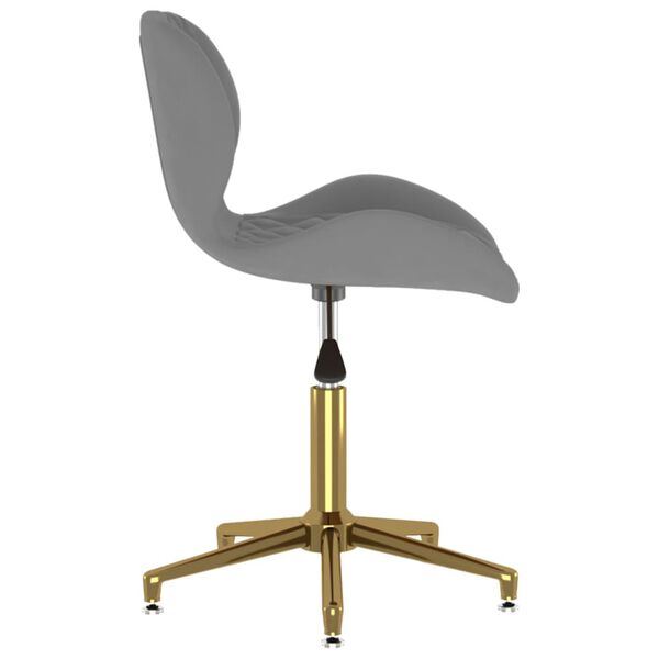 vidaXL Snurrbar kontorsstol m&ouml;rkgr&aring; sammet