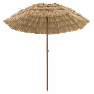 vidaXL Badparasol Naturf&auml;rg 255 x 255 x 255 cm Polyester och St&aring;l