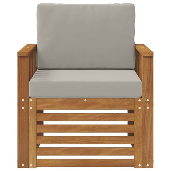 vidaXL Utomhussoffset med kudde Naturf&auml;rg 71 x 63 x 73 cm