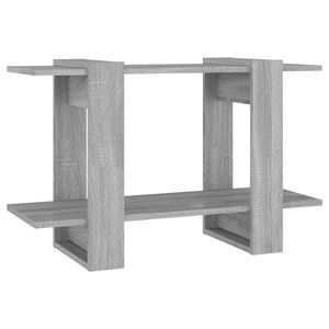 vidaXL Bokhylla/Rumsavdelare gr&aring; sonoma-ek 80x30x51 cm