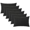vidaXL Kudde 6 st HEERLEN Svart 30 x 50 cm Sammet