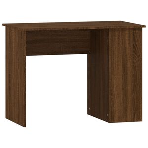 vidaXL Skrivbord brun ek 100x55x75 cm konstruerat tr&auml;
