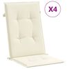 vidaXL Stolsdynor 4 st gr&auml;ddvit 120x50x2 cm tyg
