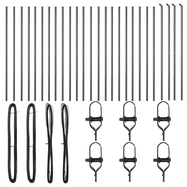 vidaXL Stängselstolpe Övrigt 26 pcs Grå 3,2 x 3,2 x 170 cm Stål