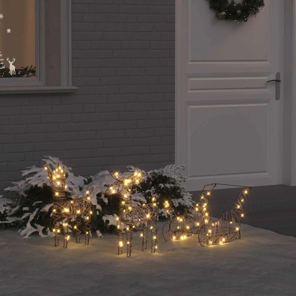 vidaXL Ren Pull Sl&auml;de Varmvit 53 x 28 x 33 cm Rotting