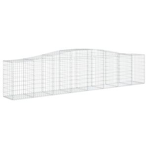 vidaXL Gabion b&aring;gformad 400x50x80/100 cm galvaniserat j&auml;rn