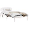 vidaXL Sängram med huvudgavel Vit 75 x 190 cm Massiv furu