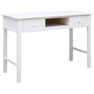 vidaXL Skrivbord vit 110x45x76 cm tr&auml;