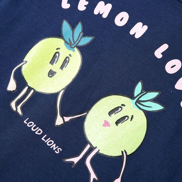 T-shirt för barn marinblå 128