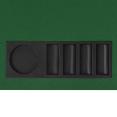 vidaXL Hopfällbar pokerbordsskiva 8 spelare rektangulärt 4-sidigt grön