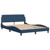 vidaXL Bed Frame without Mattress Blue 140x200 cm Fabric