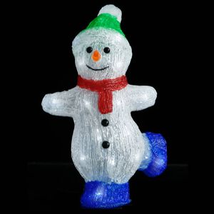 vidaXL Juldekoration sn&ouml;gubbe med LED-belysning akryl inne/ute
