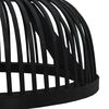 vidaXL Taklampa svart bambu 40 W 30x12 cm halvglob E27