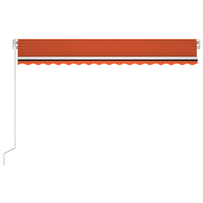 vidaXL Automatisk markis med vindsensor & LED 400x300 cm orange/brun