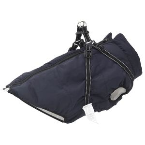 vidaXL Hund Kappa M&ouml;rkbl&aring; L44 Fleece och Polyester