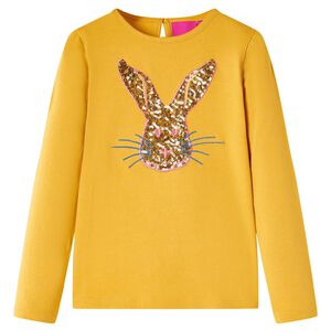 T-shirt med l&aring;nga &auml;rmar f&ouml;r barn ockra 116