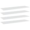 vidaXL Hyllplan 4 st vit h&ouml;gglans 100x30x1,5 cm konstruerat tr&auml;