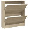 vidaXL Skohylla sonoma-ek 80x21x87,5 cm konstruerat tr&auml;