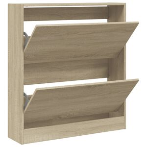 vidaXL Skohylla sonoma-ek 80x21x87,5 cm konstruerat tr&auml;