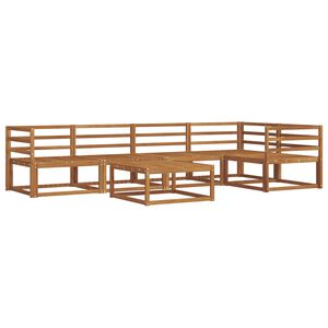 vidaXL Utomhussoffset 6 pcs Naturlig Massivt Akaciatr&auml;