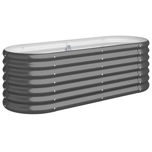 vidaXL Odlingsl&aring;da galvaniserat st&aring;l 114x40x36 cm antracit