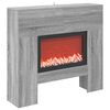 vidaXL Elektrisk eldstad Gr&aring; Sonoma 100 x 24,5 x 90 cm Konstruerat tr&auml;