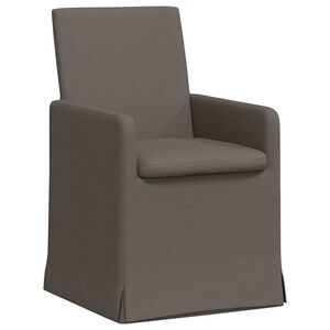 vidaXL Matstolar 2 st Linne Ljusgr&aring; 57 x 67 x 95 cm