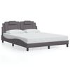 vidaXL Bed Frame "Viana" with LED without Mattress Grey 160x200 cm