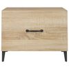 vidaXL Soffbord med metallben 2 st sonoma-ek 50x50x40 cm