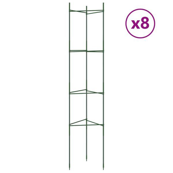 vidaXL Tomatbur 8 st 154 cm st&aring;l och PP