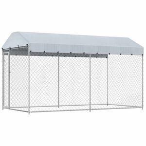 vidaXL Hundg&aring;rd f&ouml;r utomhusbruk med tak 382x192x225 cm