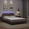 vidaXL Bed Frame with LED without Mattress "Zadar" Grey 120x200 cm