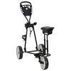 vidaXL Golfvagn med sits Svart och Vitt 100 x 60 x 130 cm J&auml;rn