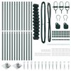 vidaXL St&auml;ngselstolpe Gr&ouml;n 1 x 25 m (60 x 60 mm n&auml;t) St&aring;l