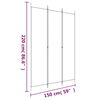 vidaXL Rumsavdelare 3 paneler vit 150x220 cm tyg
