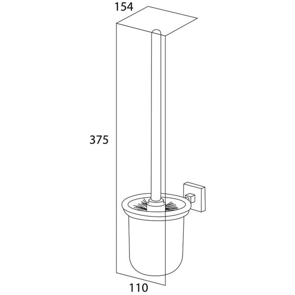 Tiger Toalettborste och h&aring;llare Melbourne Krom 274930346