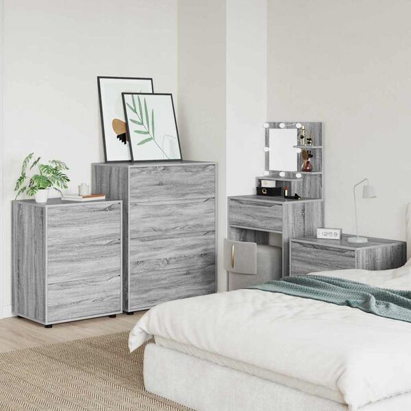 vidaXL F&ouml;rvaringssk&aring;p 2 pcs Gr&aring; Sonoma 80 x 48 x 105 cm