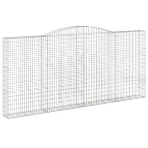 vidaXL Gabion b&aring;gformad 400x30x180/200 cm galvaniserat j&auml;rn