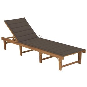 vidaXL Hopf&auml;llbar sols&auml;ng med dyna massivt akaciatr&auml;