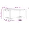vidaXL Soffbord svart 110x55x45 cm massiv furu