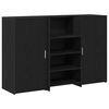 vidaXL Receptionsdisk svart ek 155x50x103,5 cm konstruerat tr&auml;