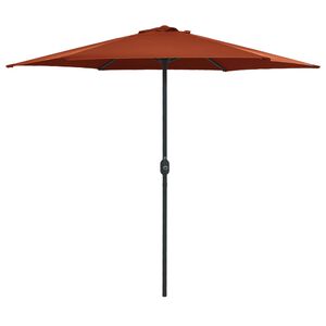 vidaXL Tr&auml;dg&aring;rdsparasoll med aluminiumst&aring;ng 270x246 cm terrakotta