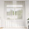 vidaXL Voile Gardin med gardiner 2 pcs Kr&auml;m 245 x 140 cm Polyester